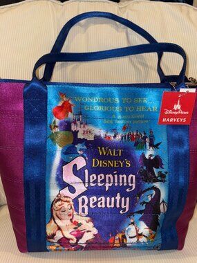 Disney Parks Harveys Sleeping Beauty Maleficent Medium Poster Tote Seatbelt Bag